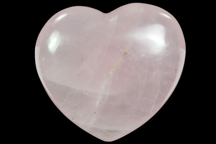 Polished Rose Quartz Heart - Madagascar #63031